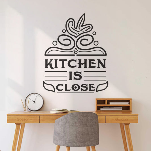 Kitchen Is Close Lettering Poster Wall Decals Pvc Tattoo Culture