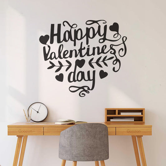 Vinyl Art Sticker Lettering With Different Quotes About Love In The Texture Of The Heart On A Multiple Size Options